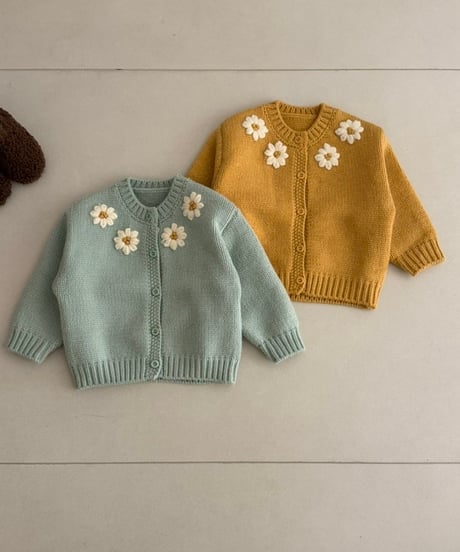 35[予約]ololala daisy flower knit cardigan