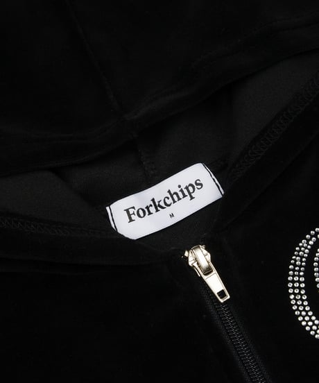 4[予約]FORKCHIPS oops velour zip up