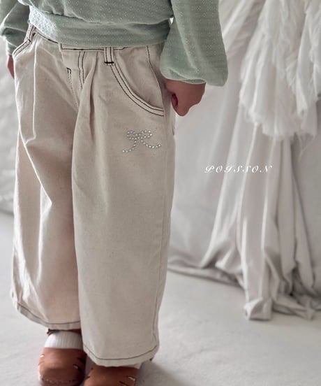 21[予約]poisson ribbon stone pants