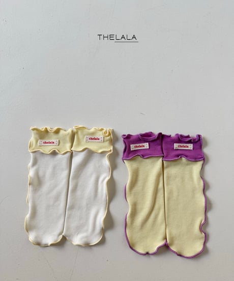 42[予約]thelala wavy knee socks