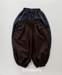 52[予約]ELLYMOLLY autumn grid balloon pants