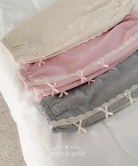 43[予約]petit&petit double lace jogger pants
