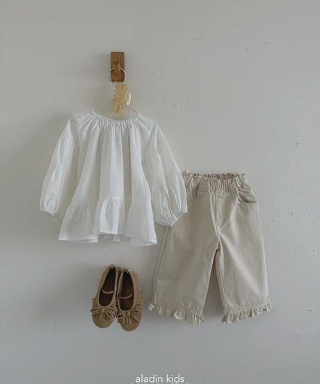 12[予約]aladin puff shirring blouse
