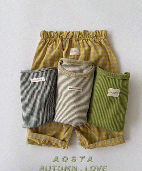 54[予約]Aosta caramel check pants