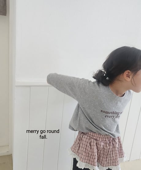 12[予約]merry go round check skirt jogger pants