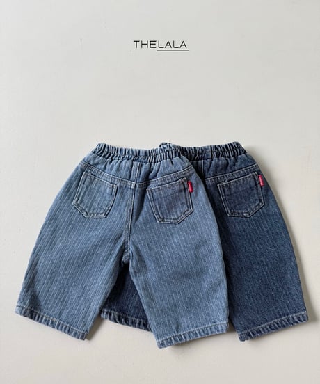 33[予約]thelala rail denim pants