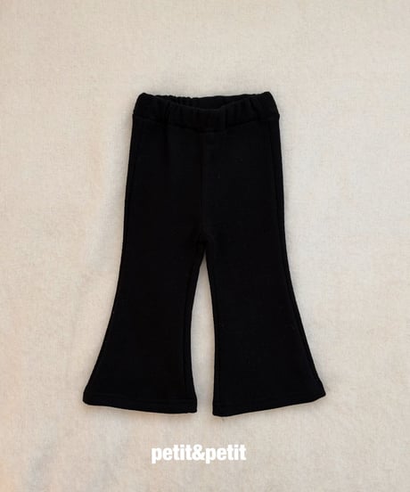 41[予約]petit&petit fleece ribbed flare pants