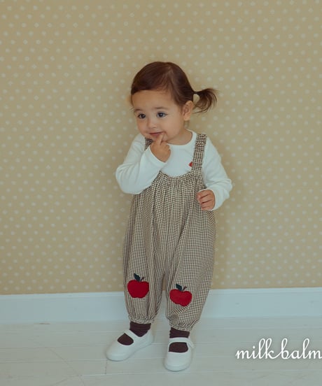 12[予約]milkbalm apple overalls