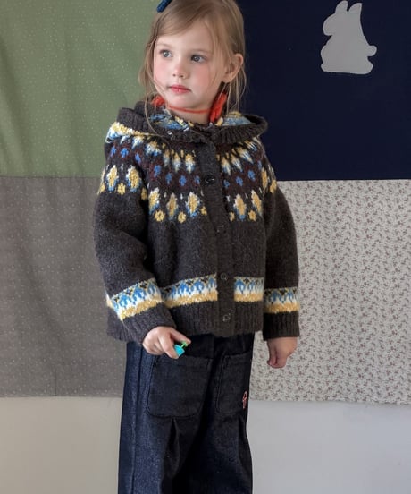 60[予約]aiai nono pattern hood knit