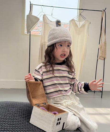 42[予約]aiai pastel stripe tee