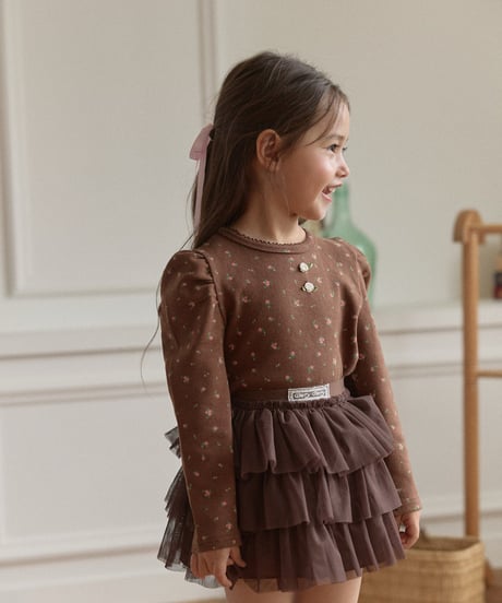4[予約]berryberry autumn tiered skirt