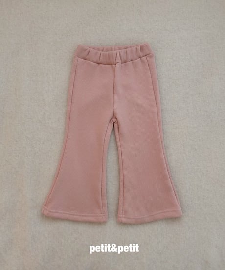 41[予約]petit&petit fleece ribbed flare pants