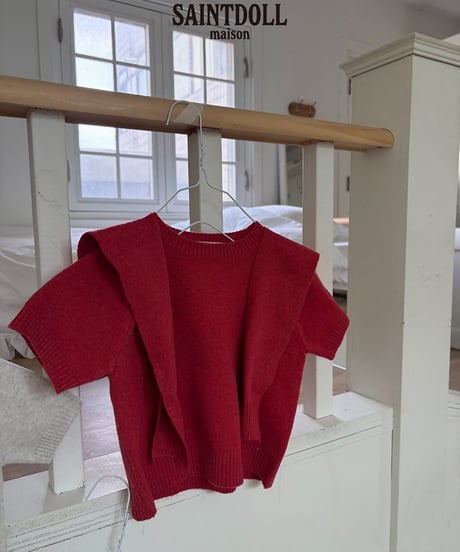 35[予約]saintdoll short sleeve round knit tee