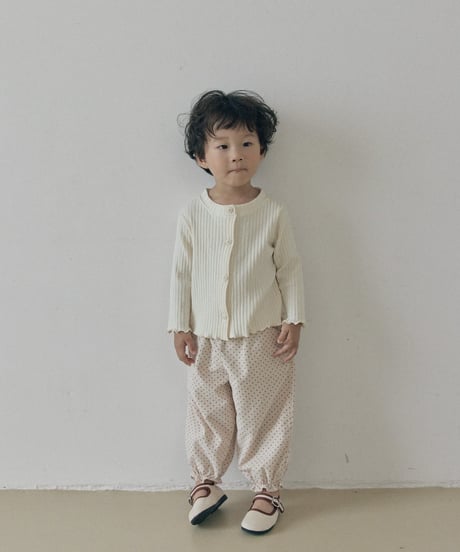 27[予約]送料無料 the beige dot frill pants