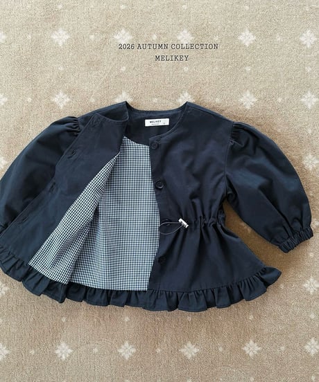 56[予約]melikey momo frill trench coat