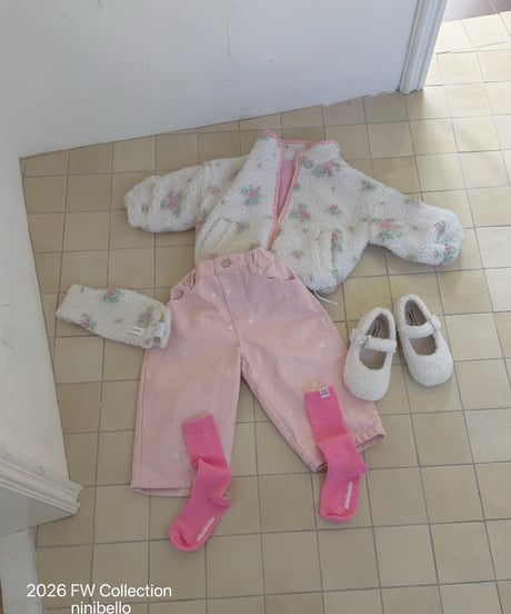 38[予約]ninibello flower petals area tumble jacket