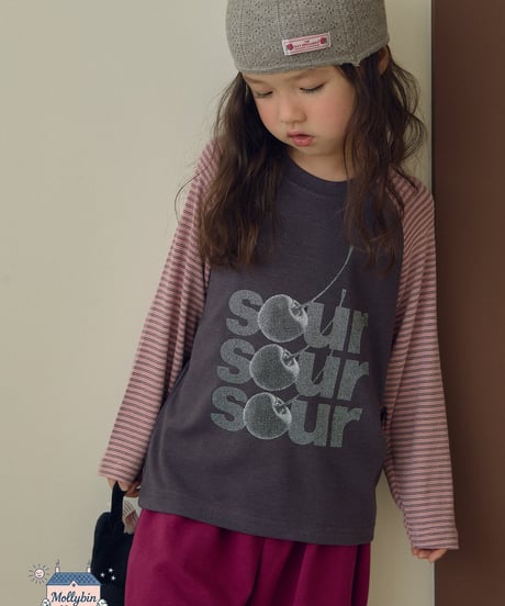 2[予約]Mollybin vintage raglan shirts(cherry)