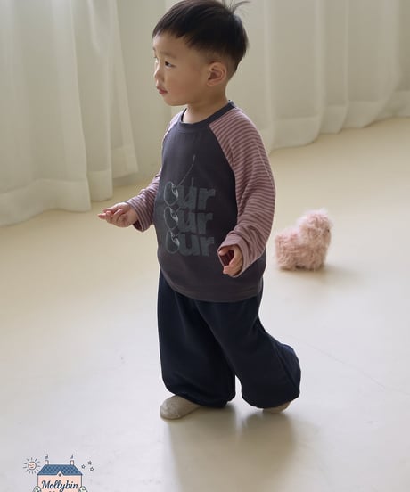 2[予約]Mollybin vintage raglan shirts(cherry)