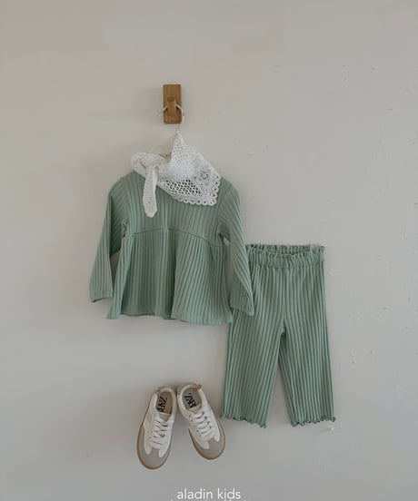 4[予約]aladin mood rib pants
