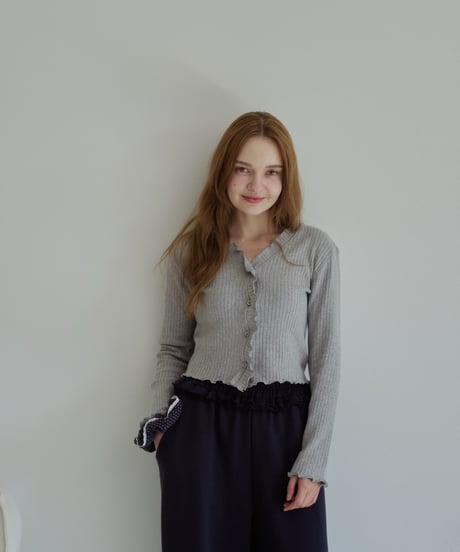 3[予約]momoann rib cardigan