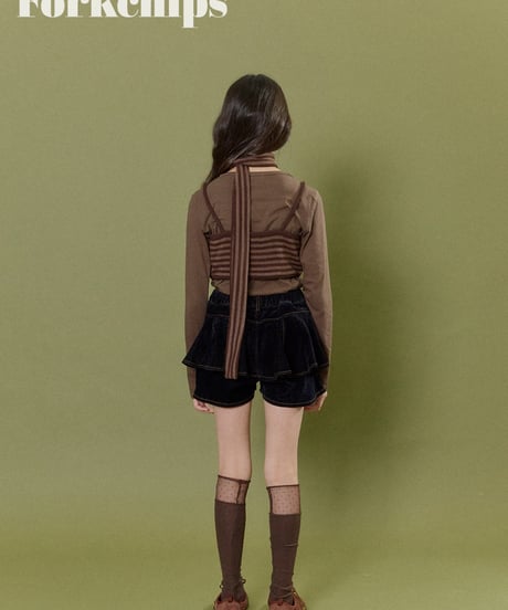 27[予約]FORKCHIPS velvet flare pants