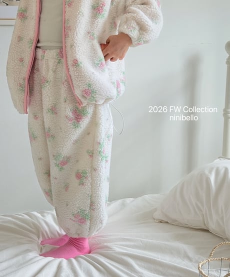 38[予約]ninibello flower petals area tumble jacket