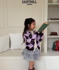 39[予約]saintdoll argyle cardigan