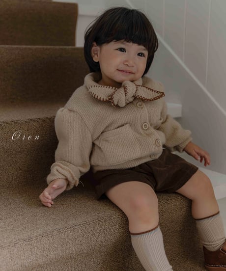 55[予約]OREN manon knit ribbon cardigan