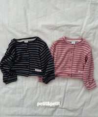 24[予約]petit&petit striped cardigan