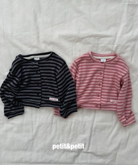 24[予約]petit&petit striped cardigan