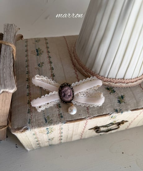 66[予約]marron happy brooch