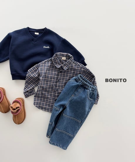 34[予約]bonito brushed check shirt