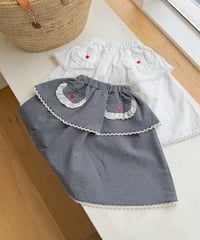 32[予約]ninibello momo apron skirt