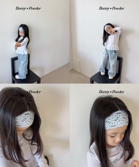 73[予約]bunny powder lace hairband