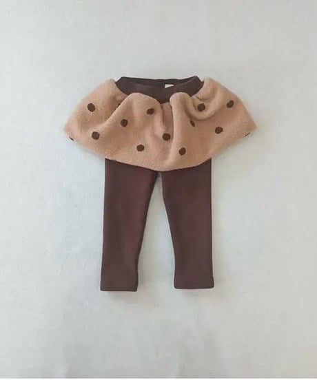 86[予約]aiai dot fur skirt leggings
