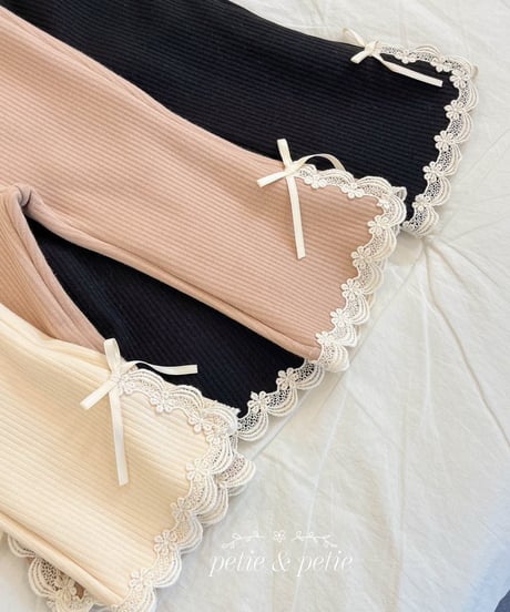5[予約]petit&petit benny lace flare pants