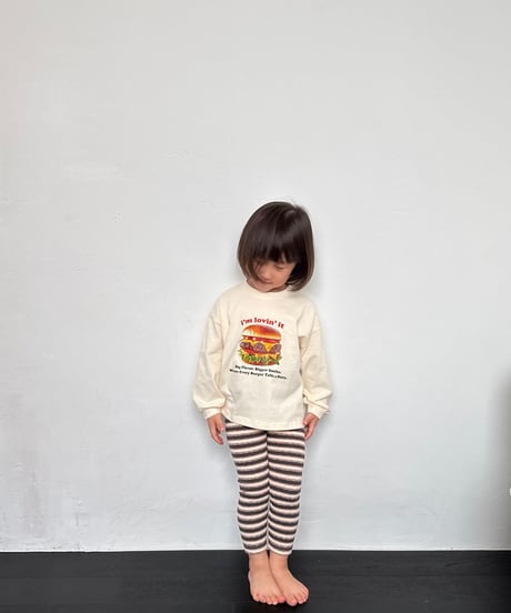 7[予約]nightbebe burger long sleeve tee