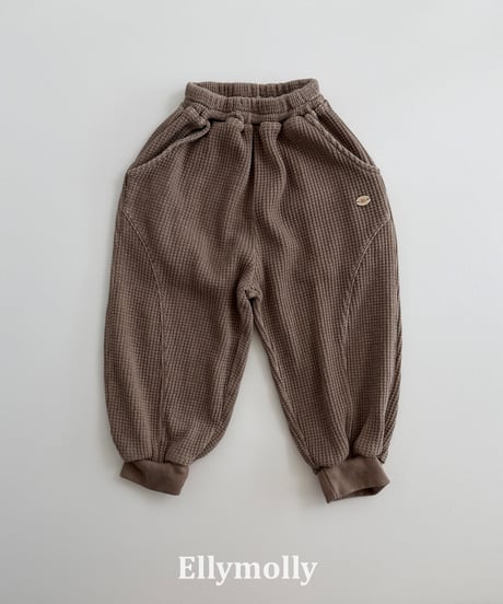 7[予約]ELLYMOLLY king wafflement jogger pants
