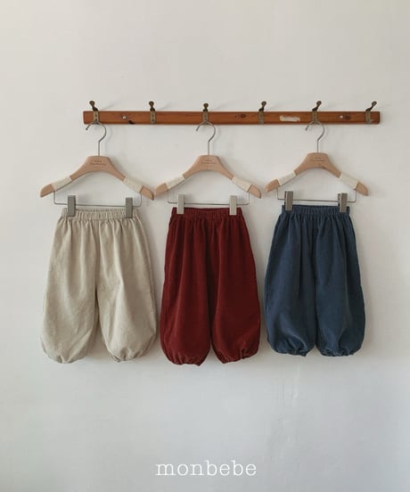 17[予約]monbebe corduroy jogger pants