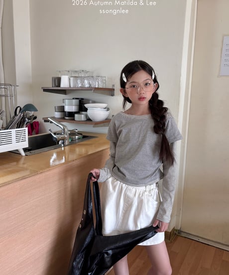 7[予約]matilda&lee layered border tee