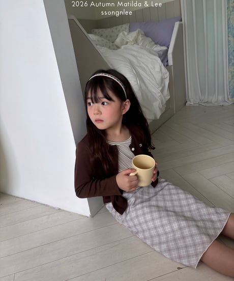 82[予約]matilda&lee stripe layered cardigan