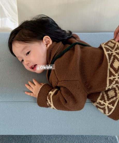 11[予約]ololala nordic knit cardigan