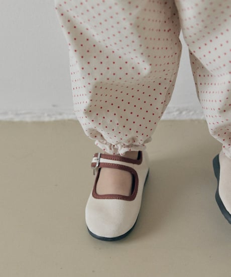 27[予約]送料無料 the beige dot frill pants