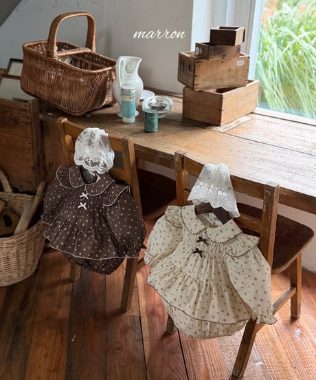 48[予約]marron shine suit(6-18m)