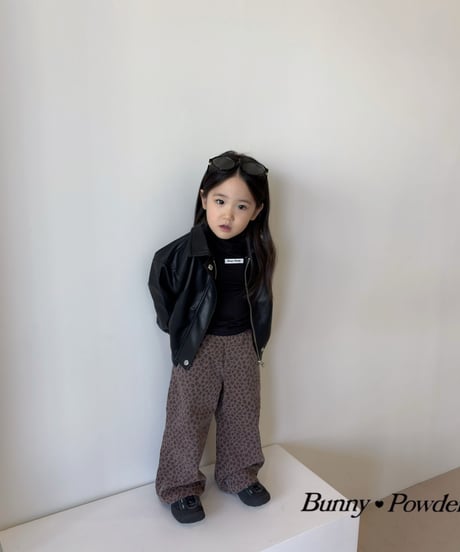 50[予約]bunny powder leopard print pants