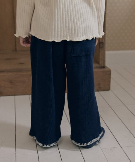 21[予約]送料無料 the beige mello waffle pants