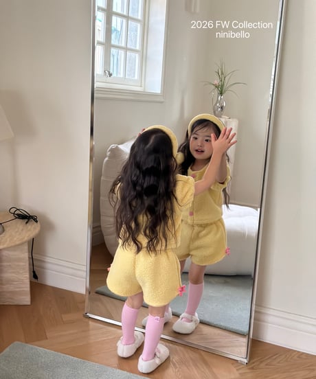 17[予約]ninibello meringue heart short sleeve cardigan(12m-2XL)
