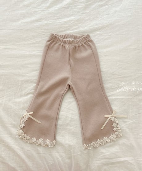 39[予約]petit&petit sally lace flare pants