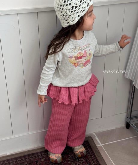 29[予約]poisson knit frill pants