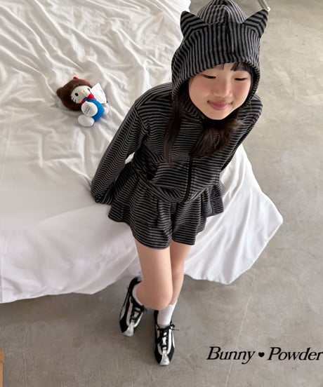 60[予約]bunny powder maho tiered wrap skirt pants